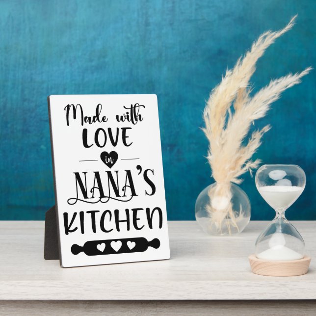 Made With Love In Nana's Kitchen   Plaque (Side)