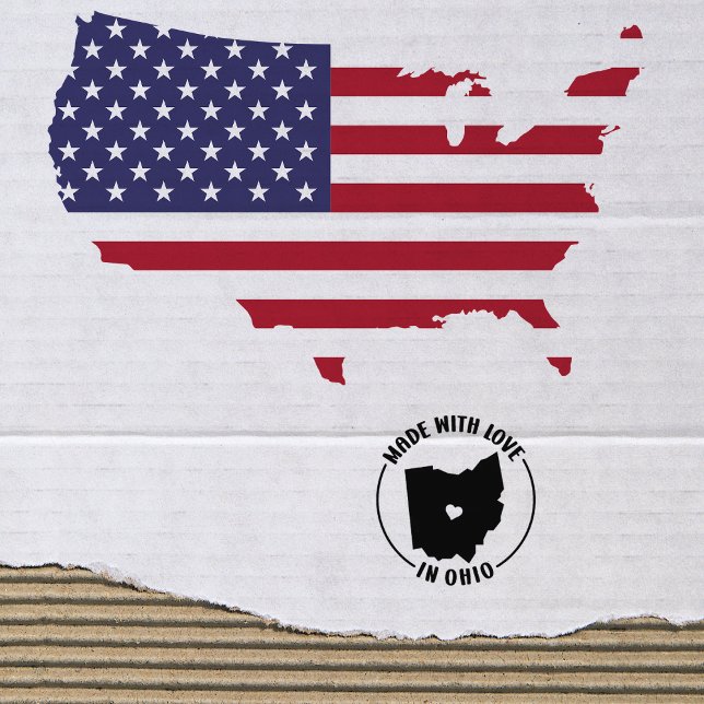 Made With Love in Ohio Rubber Stamp (Creator Uploaded)
