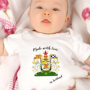 Made with Love in Scotland / Scottish flag Baby Bodysuit