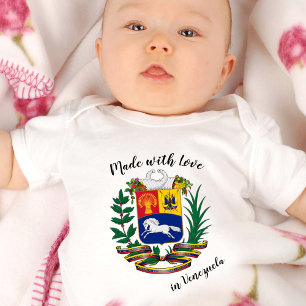 Made with Love in Venezuela / Venezuelan flag Baby Bodysuit