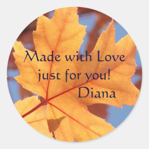 Made with Love just for You! Your Name stickers