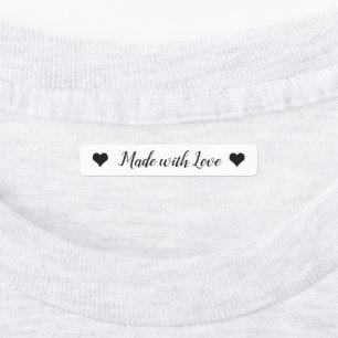 Made with Love kids Clothing Labels, Shirt Label