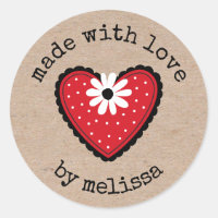Made With Love Kraft Heart