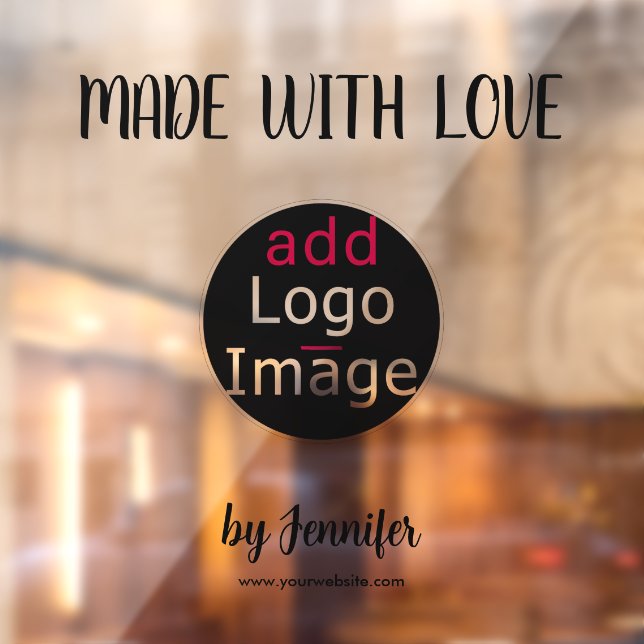 Made With Love Modern Professional Custom Logo Window Cling (Sheet 2)