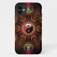 Made with Love : New Age Red YinYang Fractal Star