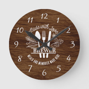 Made With Love Personalised Acrylic Wall Clock