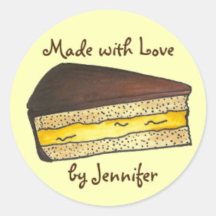 Made with Love Personalised Baked Goods Sticker