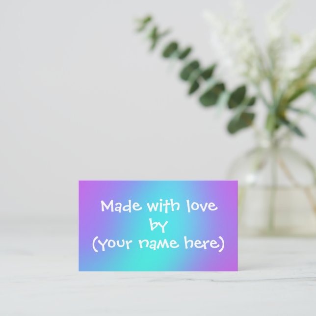 Made With Love Personalised Cards (Standing Front)