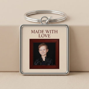 MADE WITH LOVE Personalised Child Photo Key Ring