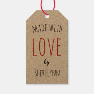Made with Love Personalised Kraft Gift Tags