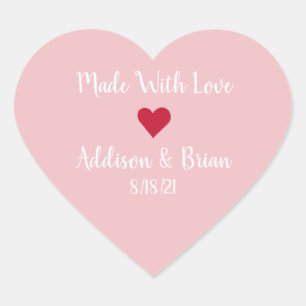 Made With Love Personalised Sticker