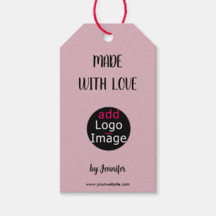 Made With Love Professional Custom Dusty Rose Pink Gift Tags