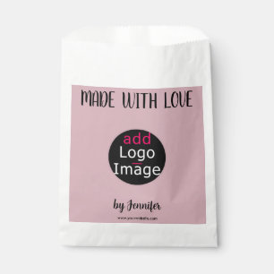 Made With Love Professional Custom Logo Pink Favour Bags
