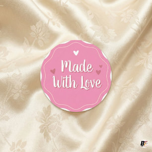 Made with Love Simple Minimalist Custom Perfect Classic Round Sticker