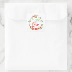 Made with Love Small Business Square Sticker