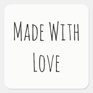 Made With Love Square Sticker