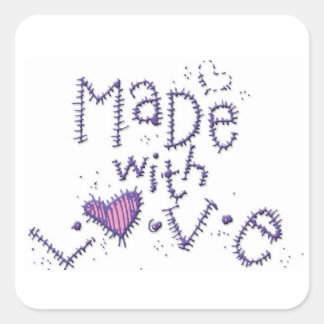 Made With Love Square Sticker