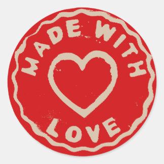 Made with love sticker DIY products