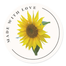 Made with Love, Sunflower Sticker