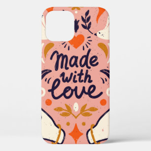 Made with love symmetriccomposition - vintage elem iPhone 12 case