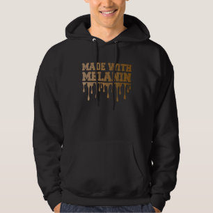 Made With Melanin Black History Month Afro America Hoodie