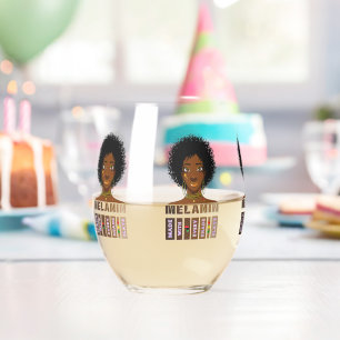 Made With Melanin Every Shade Slays Stemless Wine Glass