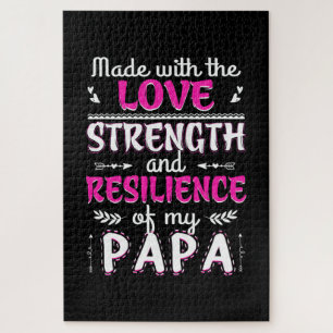 Made With The Love Strength Resilience Of Fun Dad Jigsaw Puzzle