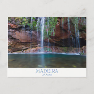 Madeira - 25 Fontes postcard with text