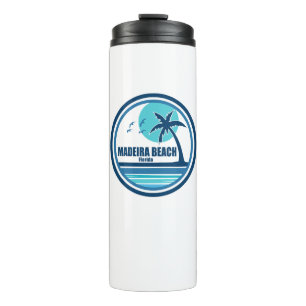 Madeira Beach Florida Palm Tree Birds Thermal Tumbler