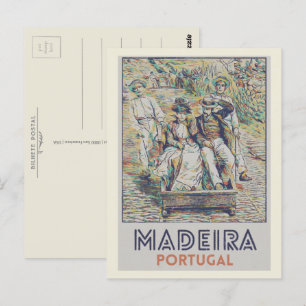 Madeira carreiros do monte illustration Portugal Postcard