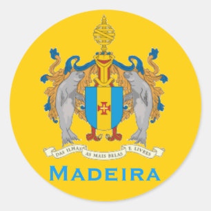 Madeira Flag Round Sticker