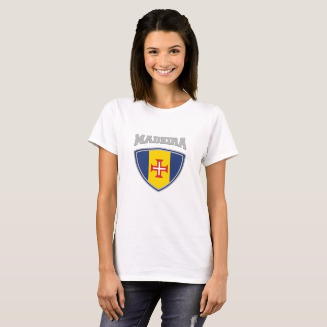 Madeira Flag Shield T-Shirt (Front Full)