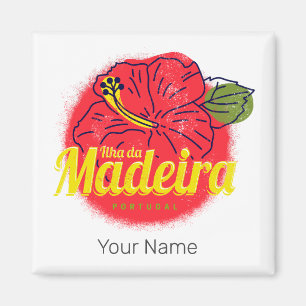 Madeira Hibiscus Flower Island Portugal Souvenir Magnet