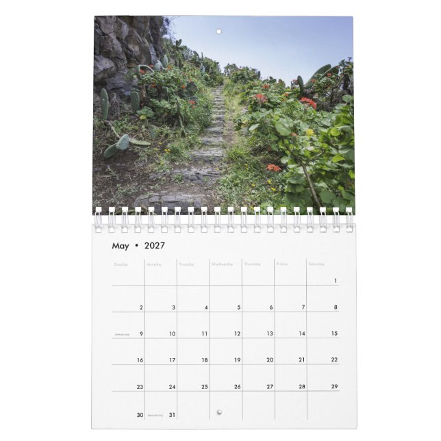 Madeira island calendar (May 2027)