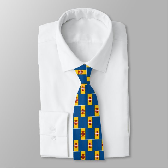 Madeira Island Flag Tie (Tied)