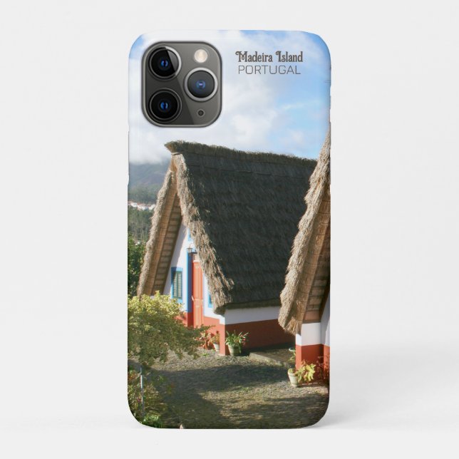 Madeira Island photo with Typical Houses, Portugal Case-Mate iPhone Case (Back)
