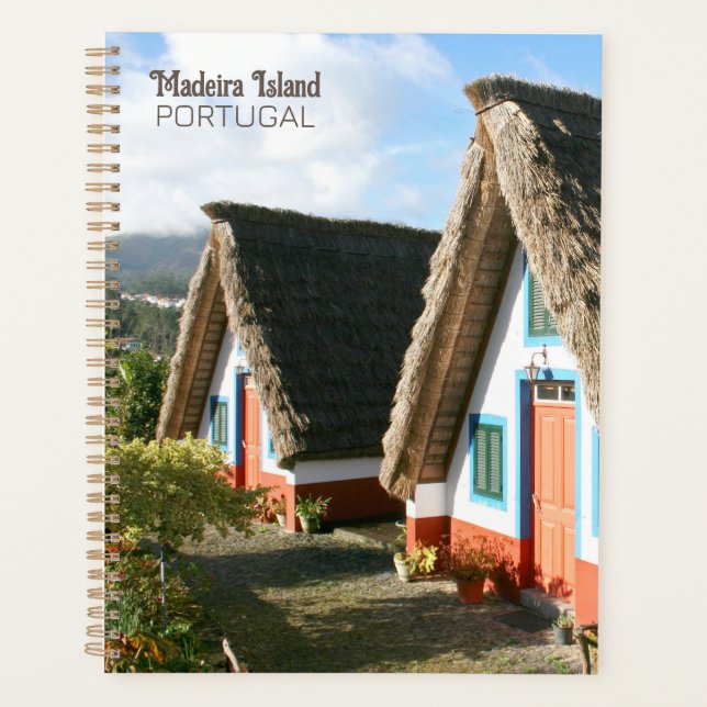 Madeira Island photo with Typical Houses, Portugal Planner (Front)
