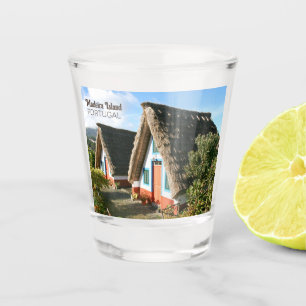 Madeira Island photo with Typical Houses, Portugal Shot Glass