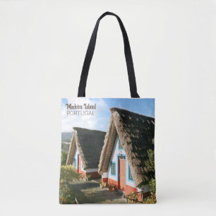 Madeira Island photo with Typical Houses, Portugal Tote Bag