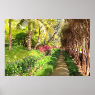 Madeira Island Sidewalk, a Garden Walk Poster