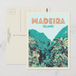 Madeira island vegetation illustration Portugal Postcard