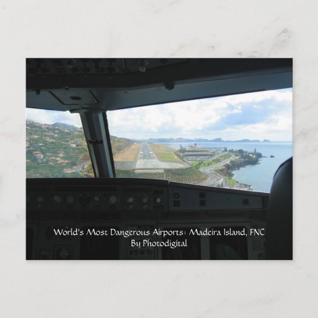 Madeira Island, World's Most Dangerous Airports... Postcard (Front)