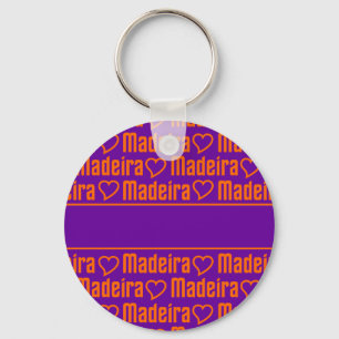 Madeira key chain, customise ring