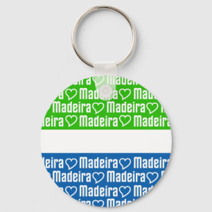 Madeira key chain, customise ring