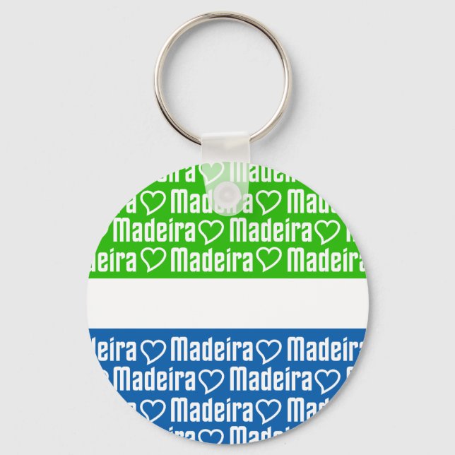 Madeira key chain, customise ring (Front)