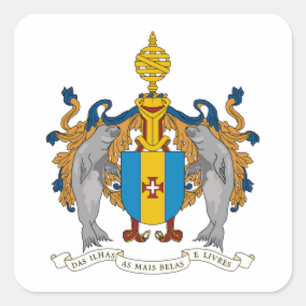 Madeira (Portugal) Coat of Arms Square Sticker