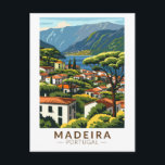 Madeira Portugal Island Travel Art Vintage Postcard<br><div class="desc">Madeira retro vector travel design. Madeira,  an autonomous region of Portugal,  is an archipelago comprising 4 islands off the northwest coast of Africa. It is known for its namesake wine and warm,  subtropical climate.</div>