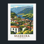 Madeira Portugal Island Travel Art Vintage Postcard<br><div class="desc">Madeira retro vector travel design. Madeira,  an autonomous region of Portugal,  is an archipelago comprising 4 islands off the northwest coast of Africa. It is known for its namesake wine and warm,  subtropical climate.</div>