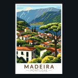 Madeira Portugal Island Travel Art Vintage Poster<br><div class="desc">Madeira retro vector travel design. Madeira,  an autonomous region of Portugal,  is an archipelago comprising 4 islands off the northwest coast of Africa. It is known for its namesake wine and warm,  subtropical climate.</div>