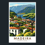 Madeira Portugal Island Travel Art Vintage Poster<br><div class="desc">Madeira retro vector travel design. Madeira,  an autonomous region of Portugal,  is an archipelago comprising 4 islands off the northwest coast of Africa. It is known for its namesake wine and warm,  subtropical climate.</div>